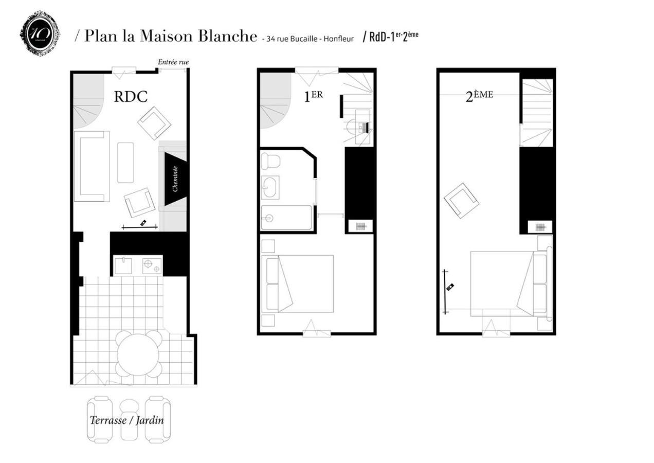 La Maison Blanche Du 10Онфлер Екстер'єр фото